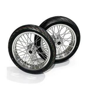 Ultra Bee Supermoto Wheelset (17in) Chrome/Black 79mods