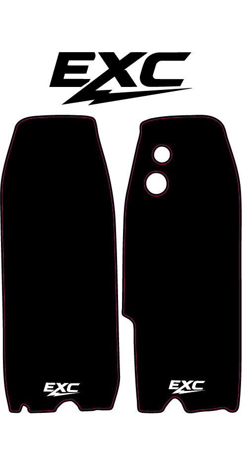 EXC Mini Moto Fork Gaurd Decals - Riot Racing