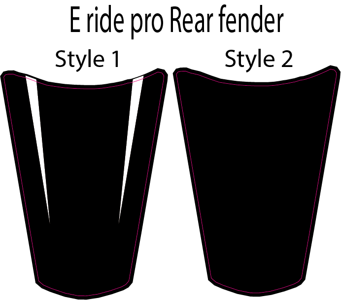 Eride Pro Rear Fender Decal - Riot Racing