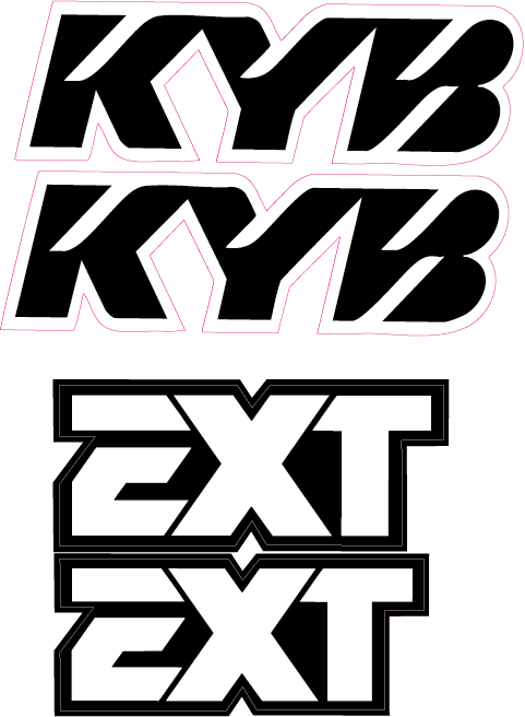 EXT/KYB stickers - Riot Racing