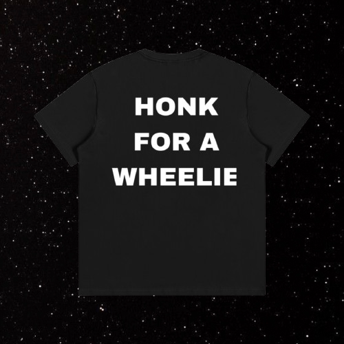 Black Honk For A Wheelie Shirt Luxury Moto