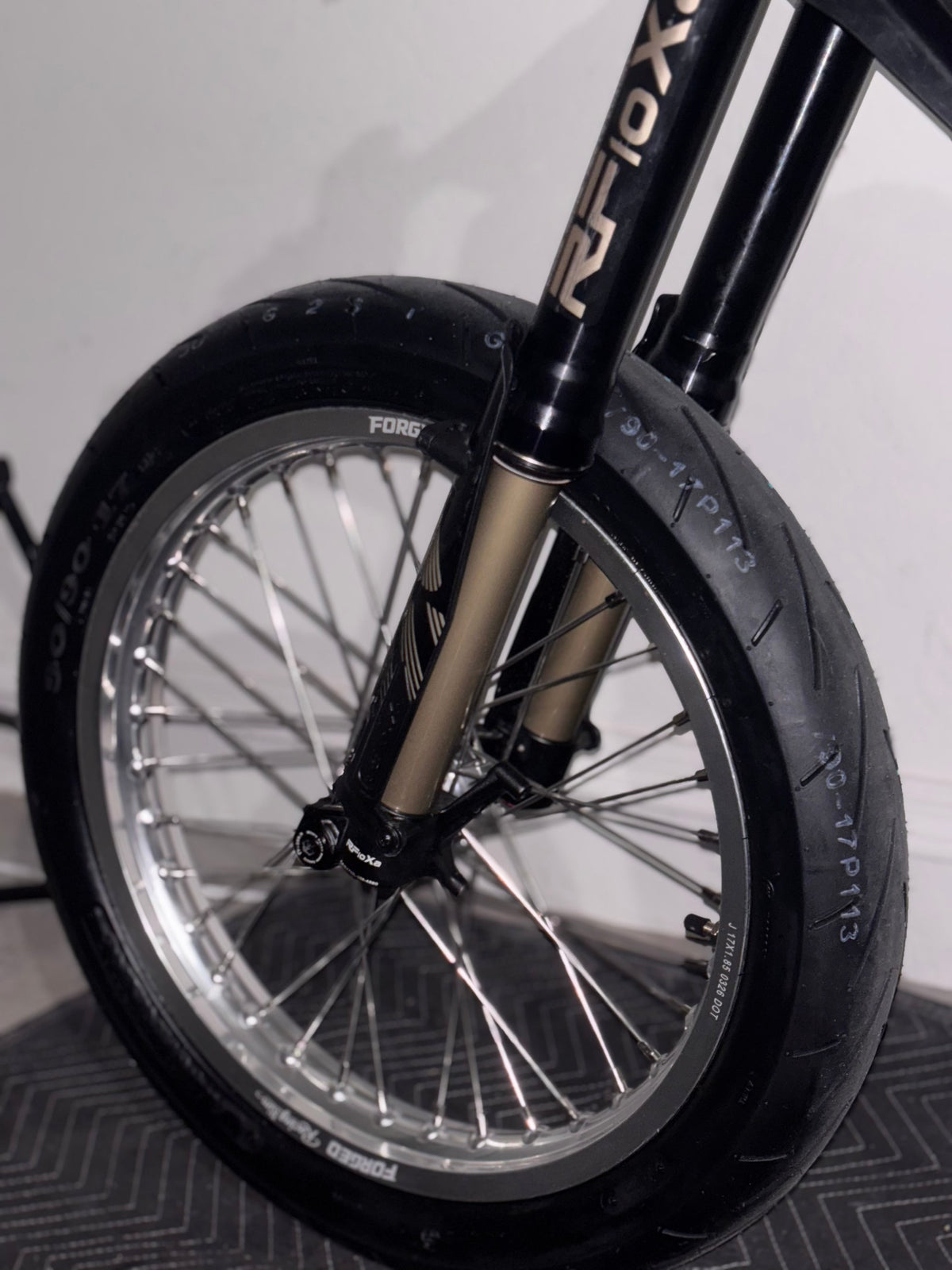 Talaria XXX / MX4, MX3, Sting - Supermoto Wheelset (Thick/Wide) - Chrome Silver Forged Racing