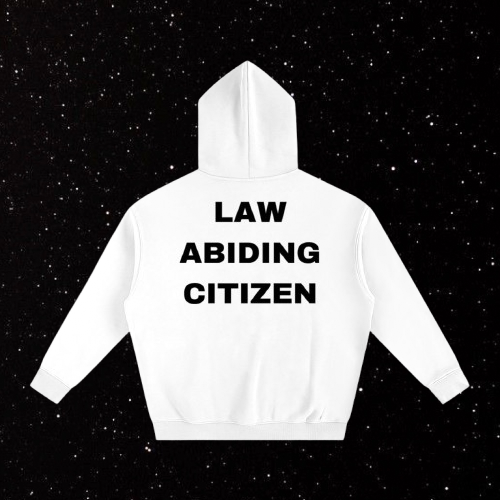 White Law Abiding Citizen Hoodie Luxury Moto