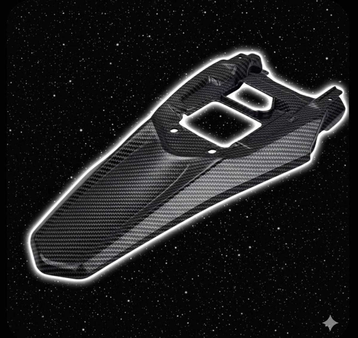 Ultra Bee Carbon Fiber Style Back Fender Luxury Moto