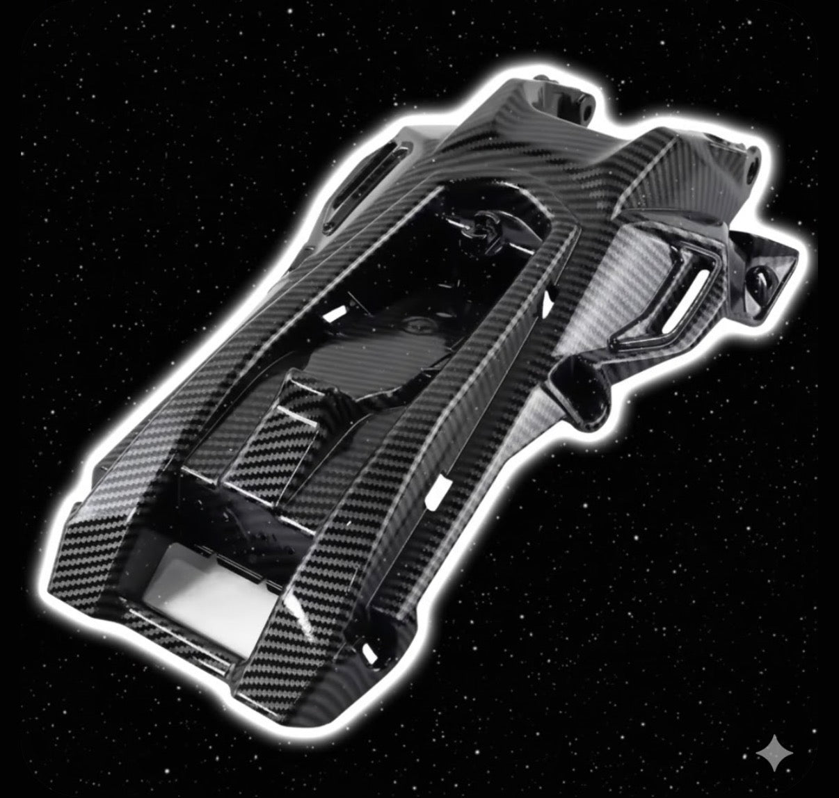 Ultra bee Carbon Fiber Style battery cover lid Luxury Moto