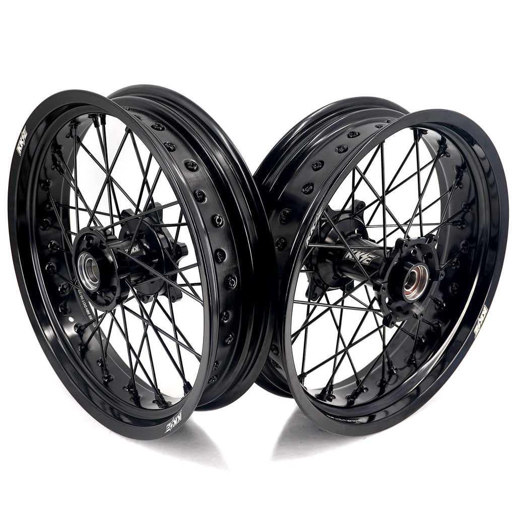 KKE 3.5*17'' & 4.25*17'' Supermoto Wheels Rims Fit STARK VARG MX EX Electric Dirt Bike All Black KKE Racing