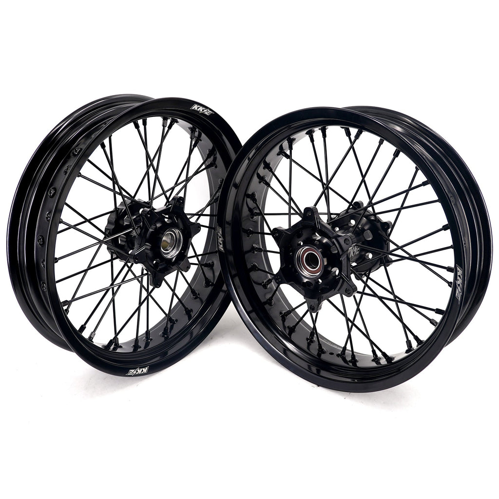 KKE 3.5*17'' & 4.25*17'' Supermoto Wheels Rims Fit STARK VARG MX EX Electric Dirt Bike All Black KKE Racing