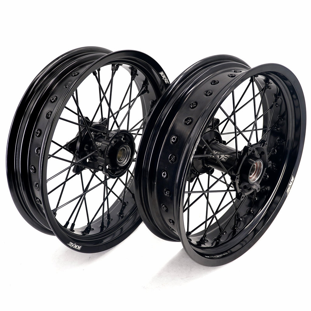 KKE 3.5*17'' & 4.25*17'' Supermoto Wheels Rims Fit STARK VARG MX EX Electric Dirt Bike All Black KKE Racing