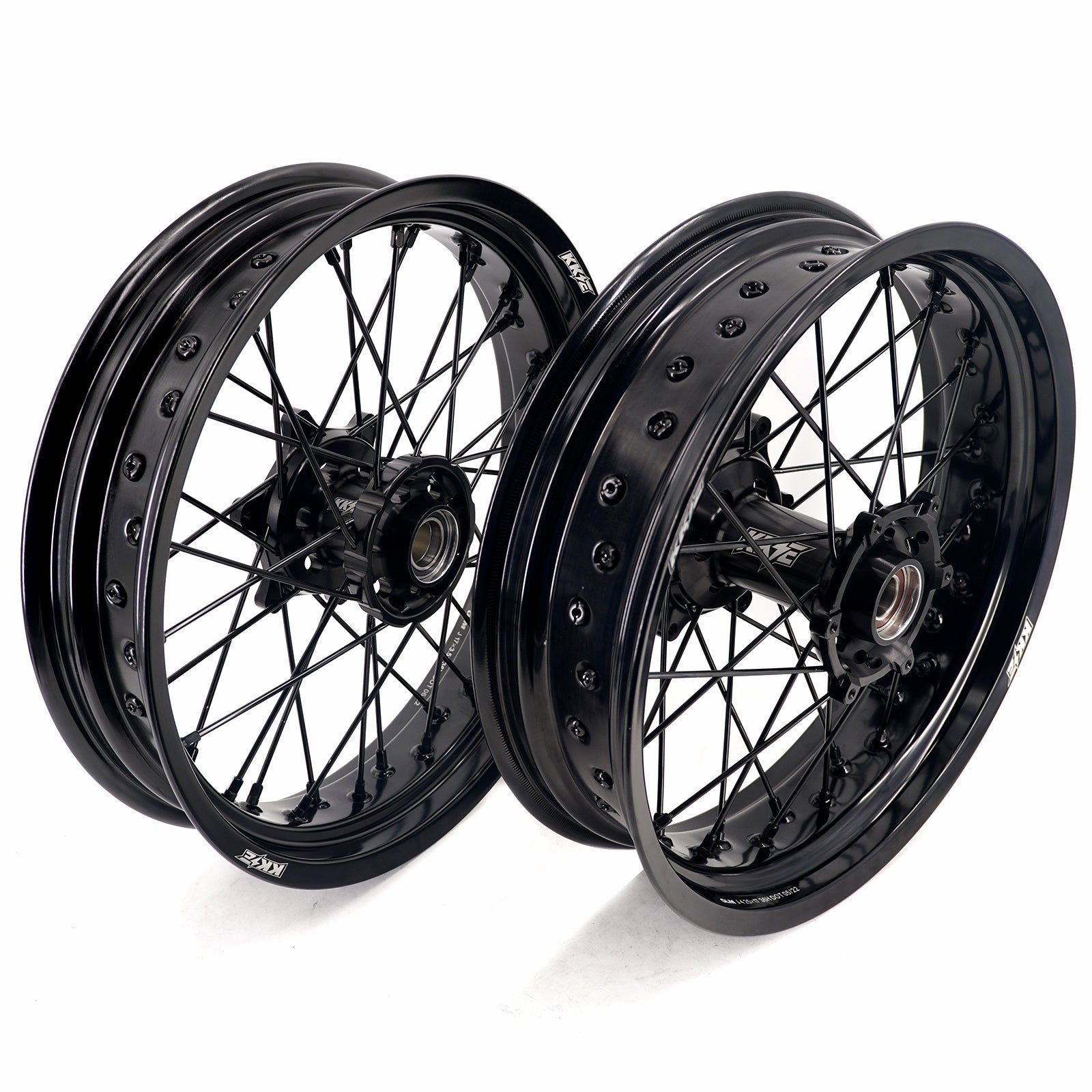 KKE 3.5*17'' & 4.25*17'' Supermoto Wheels Rims Fit STARK VARG MX EX Electric Dirt Bike All Black KKE Racing