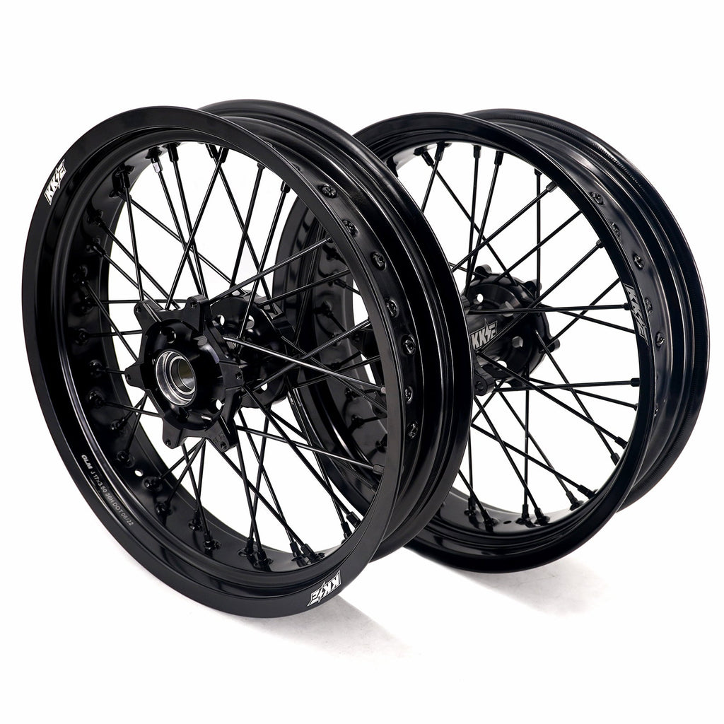 KKE 3.5*17'' & 4.25*17'' Supermoto Wheels Rims Fit STARK VARG MX EX Electric Dirt Bike All Black KKE Racing