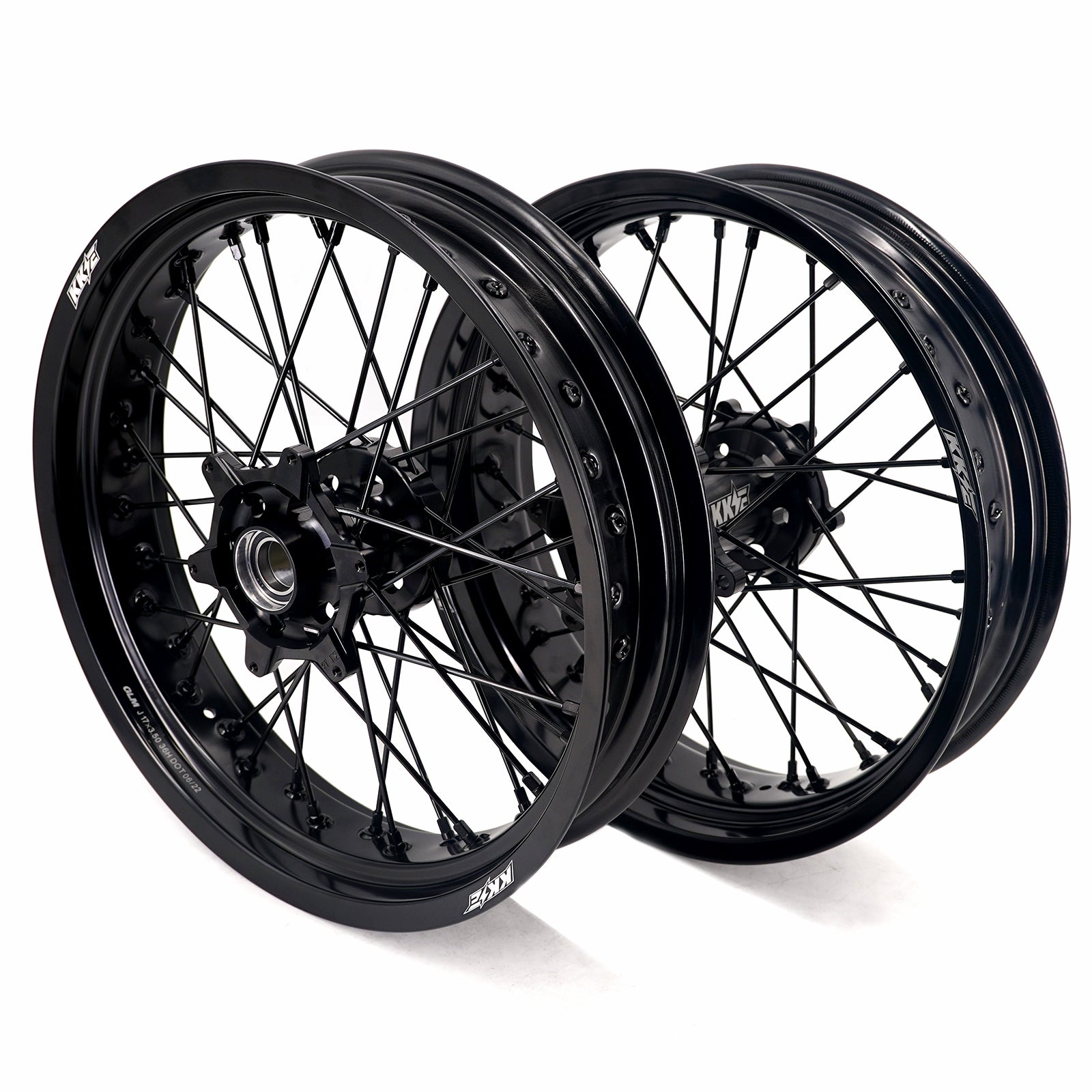 KKE 3.5*17'' & 4.25*17'' Supermoto Wheels Rims Fit STARK VARG MX EX Electric Dirt Bike All Black KKE Racing