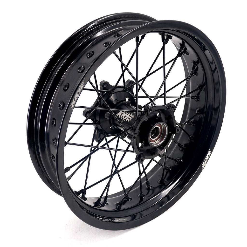 KKE 3.5*17'' & 4.25*17'' Supermoto Wheels Rims Fit STARK VARG MX EX Electric Dirt Bike All Black KKE Racing