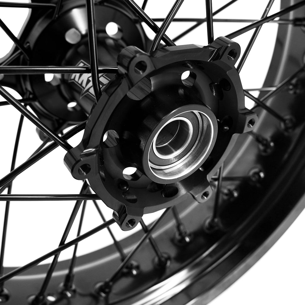 KKE 3.5*17'' & 4.25*17'' Supermoto Wheels Rims Fit STARK VARG MX EX Electric Dirt Bike All Black KKE Racing