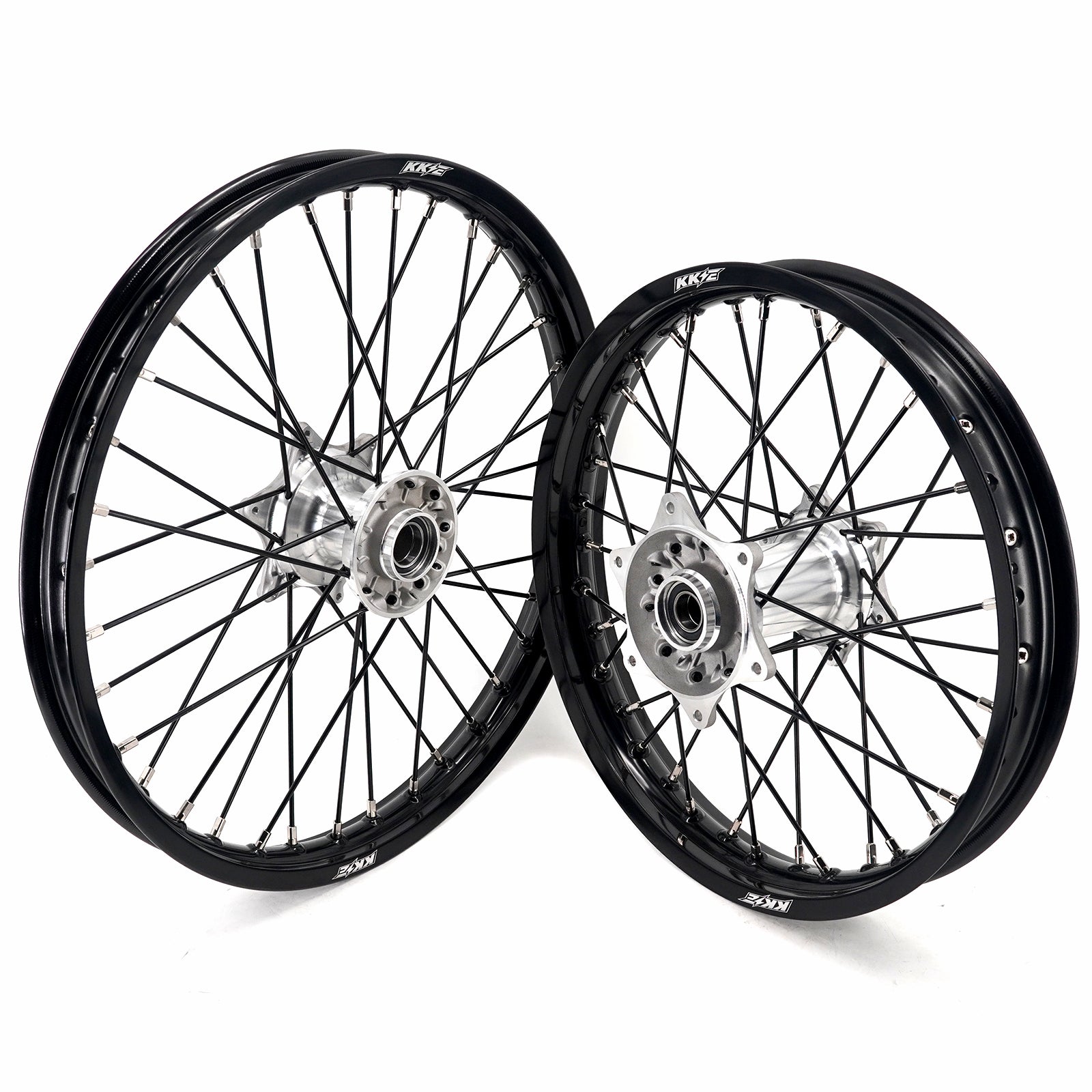 KKE 21/18 New Generation Cast Hub Billet Wheels Fit For KTM EXC XC-W XCF-W EXC-F 2003-2025 Black Spokes KKE Racing