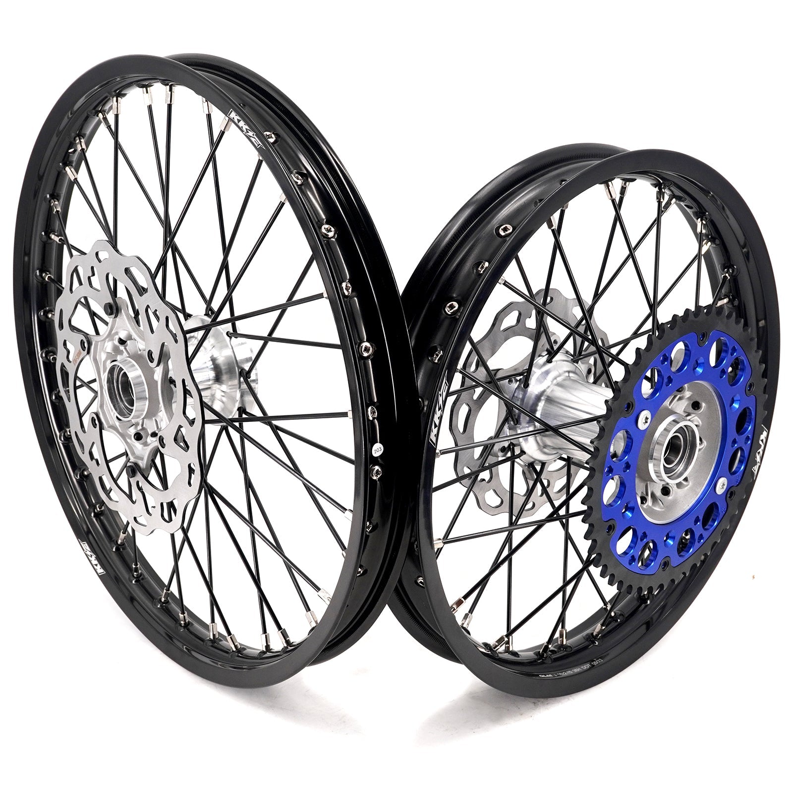 KKE 21/18 New Generation Cast Hub Billet Wheels Fit For KTM EXC XC-W XCF-W EXC-F 2003-2025 Black Spokes KKE Racing