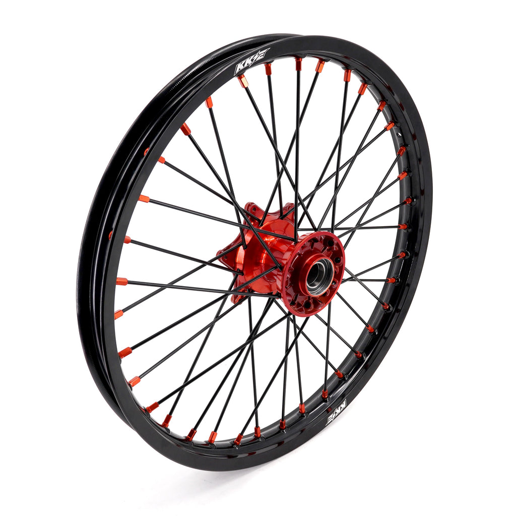 KKE 21" 18" Cast Enduro Wheels For KTM EXC EXC-F EXC-E 2003-2025 Black Spokes KKE Racing