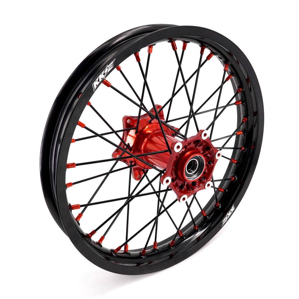 KKE 21" 18" Cast Enduro Wheels For KTM EXC EXC-F EXC-E 2003-2025 Black Spokes KKE Racing
