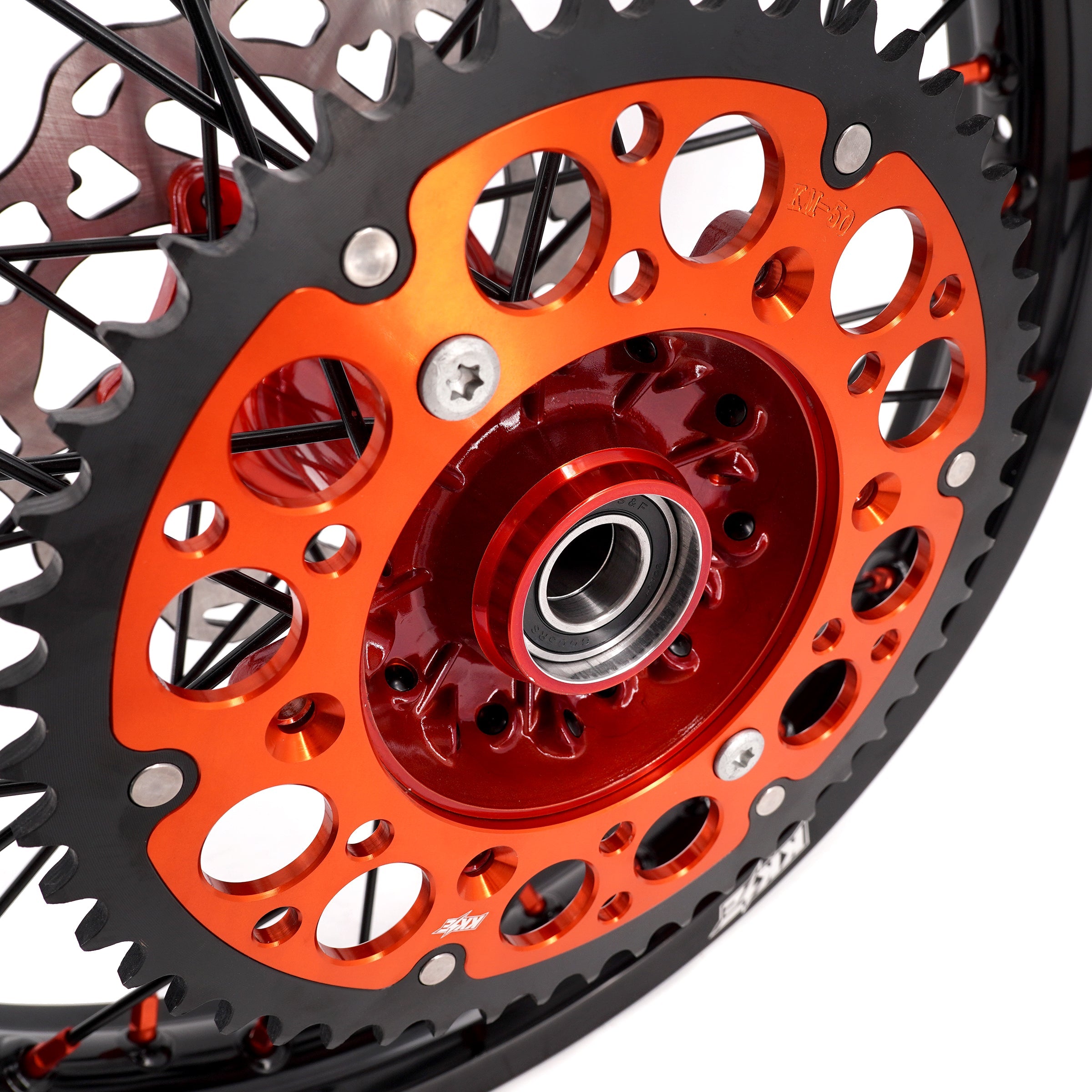 KKE 21" 18" Cast Enduro Wheels For KTM EXC EXC-F EXC-E 2003-2025 Black Spokes KKE Racing