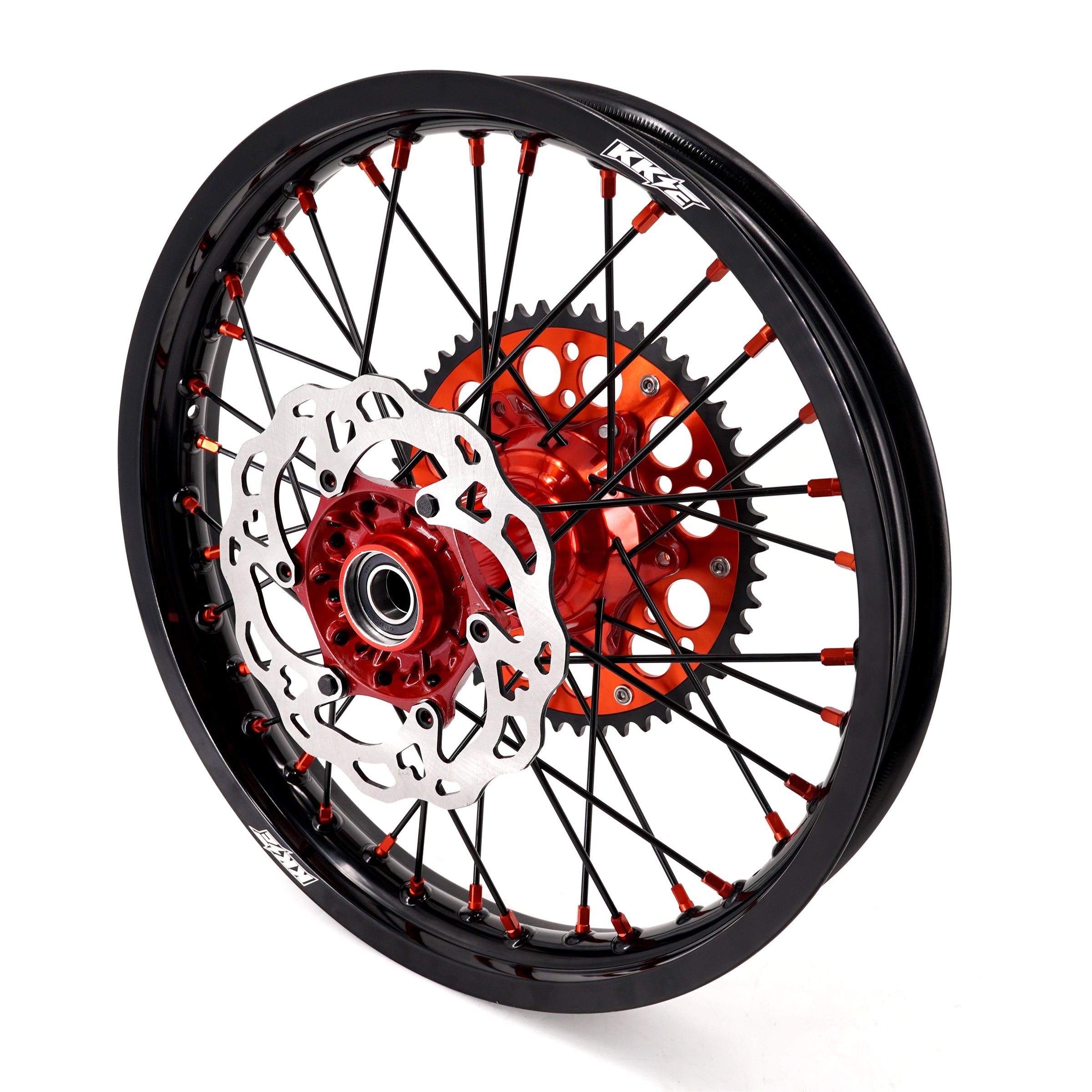 KKE 21" 18" Cast Enduro Wheels For KTM EXC EXC-F EXC-E 2003-2025 Black Spokes KKE Racing