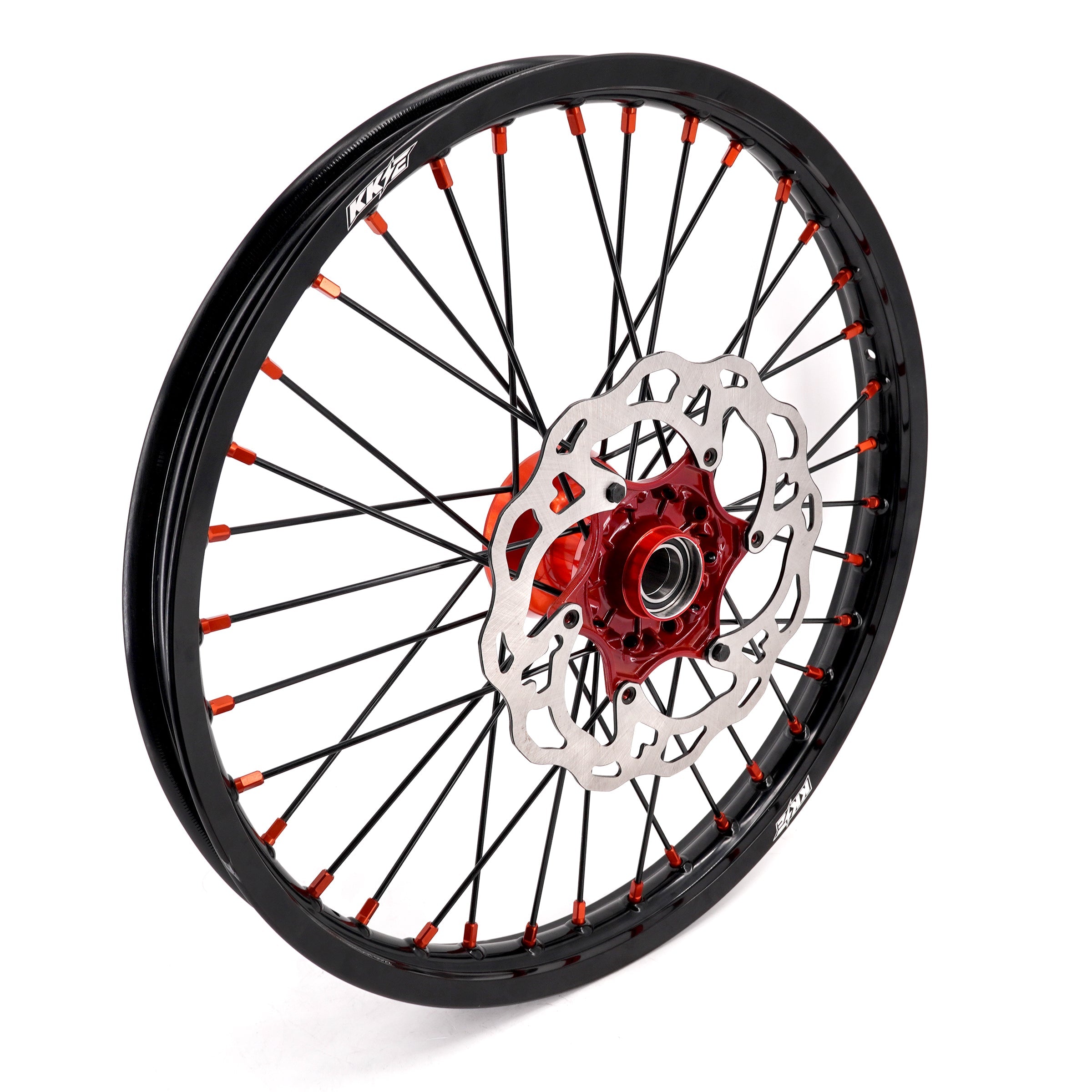 KKE 21" 18" Cast Enduro Wheels For KTM EXC EXC-F EXC-E 2003-2025 Black Spokes KKE Racing