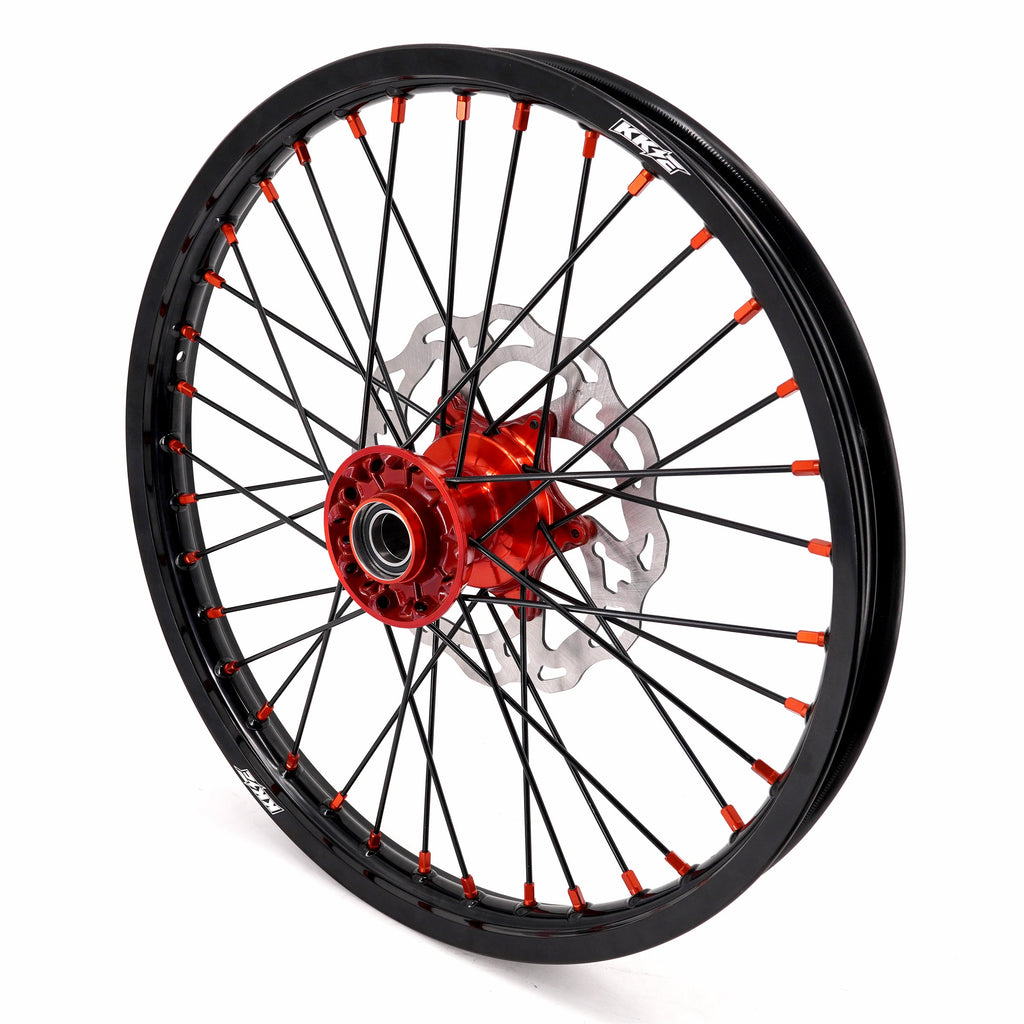KKE 21" 18" Cast Enduro Wheels For KTM EXC EXC-F EXC-E 2003-2025 Black Spokes KKE Racing