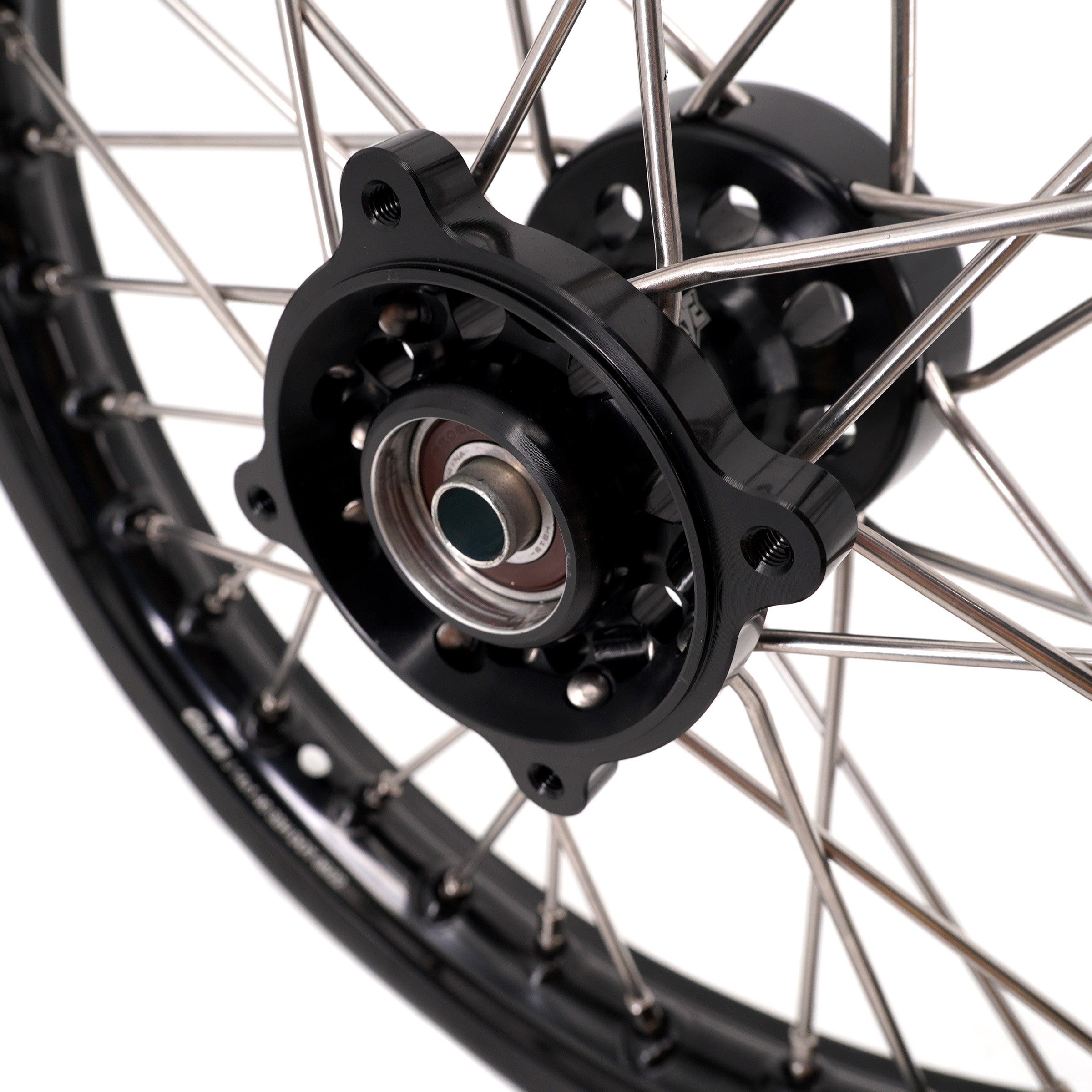 KKE 1.4*14 & 1.6*12 Spoked Kid's Wheels Rims Set for Kawasaki KX65 2000-2024 Black KKE Racing