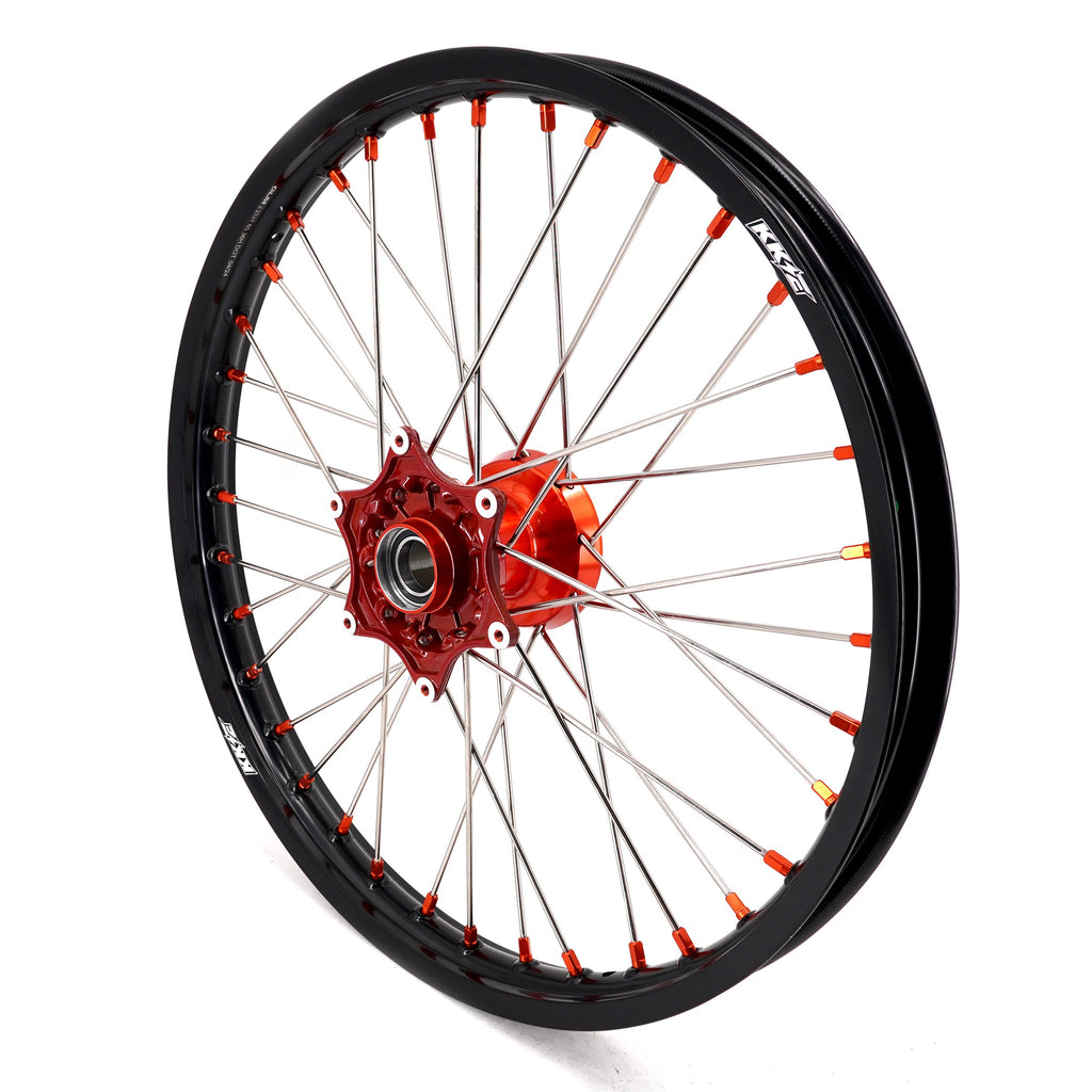 KKE 21" 18" Cast Enduro Wheels For KTM EXC EXC-F EXC-E 2003-2025 Orange Nipples KKE Racing