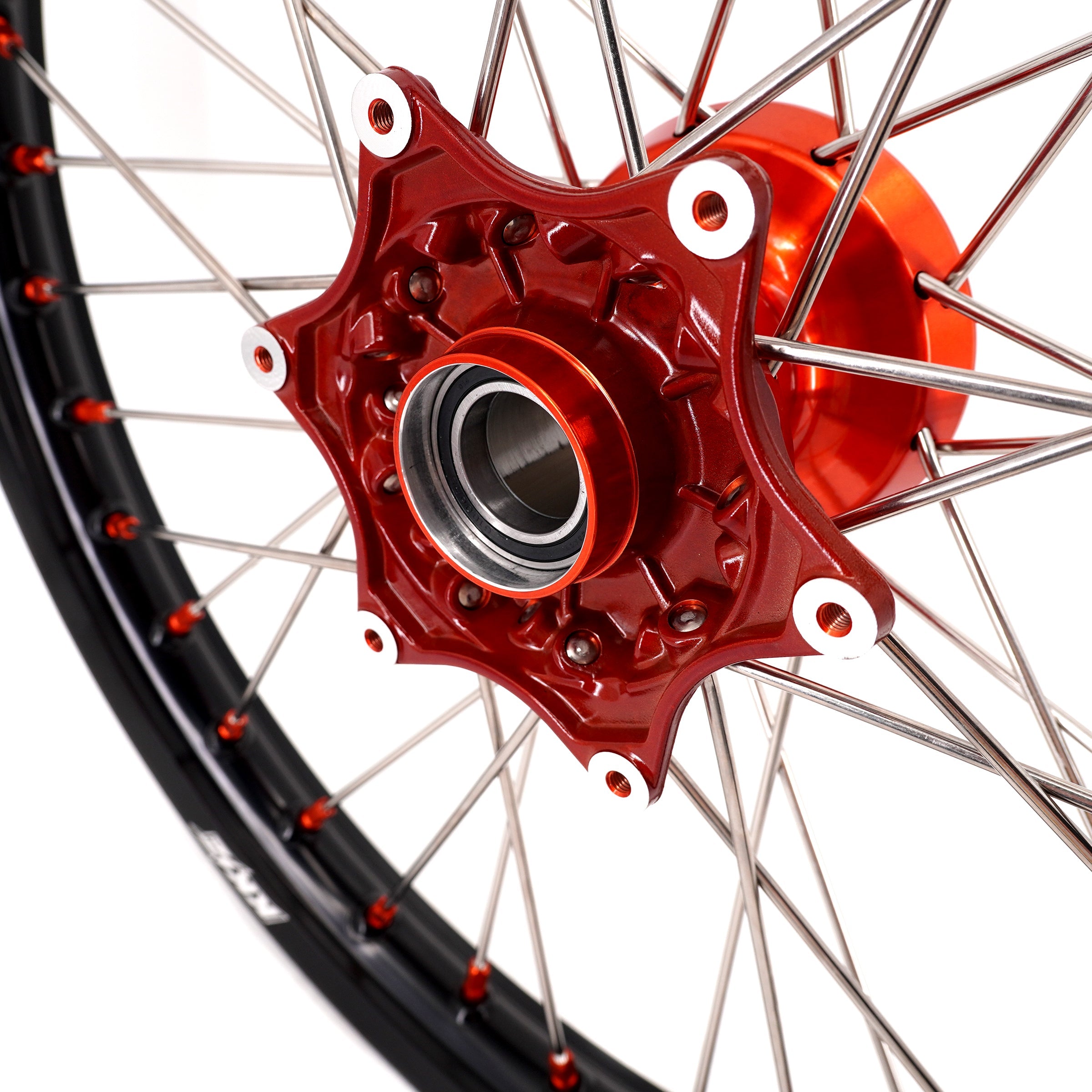 KKE 21" 18" Cast Enduro Wheels For KTM EXC EXC-F EXC-E 2003-2025 Orange Nipples KKE Racing