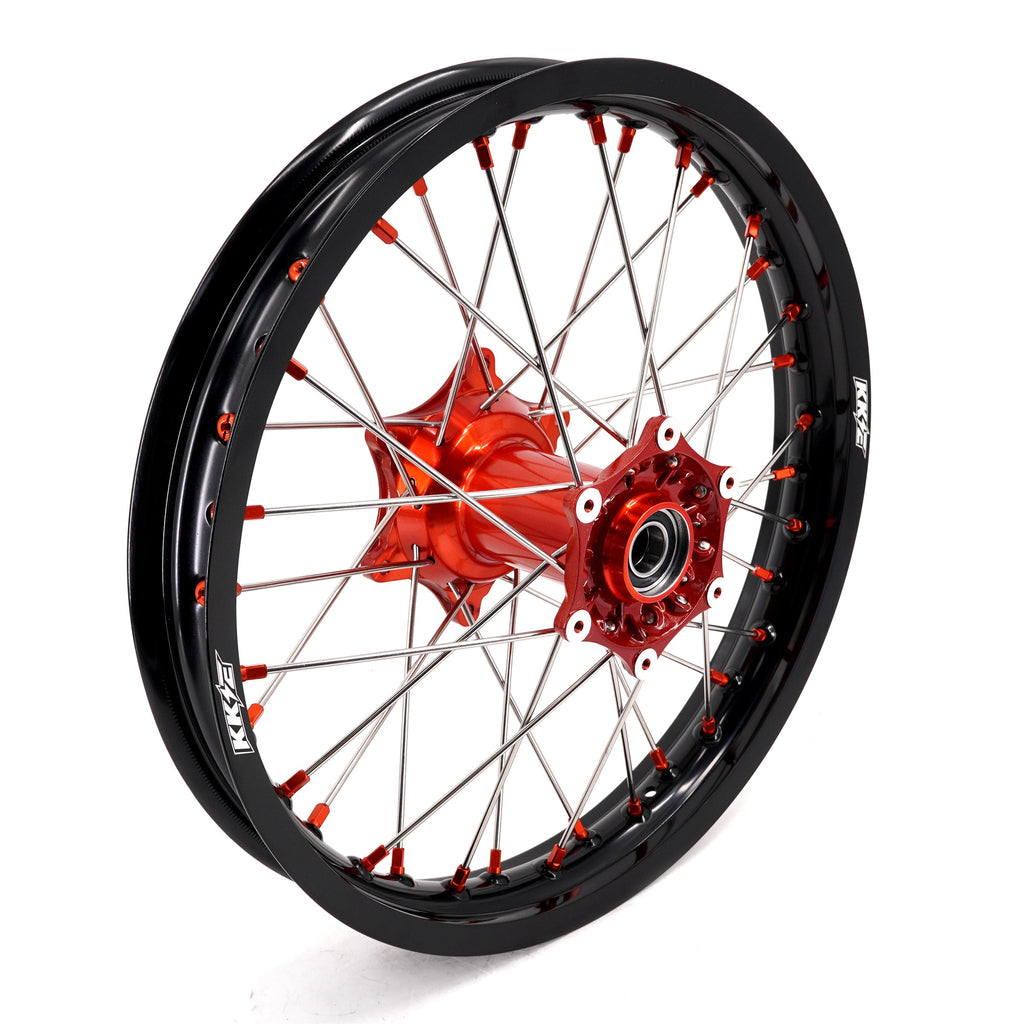 KKE 21" 18" Cast Enduro Wheels For KTM EXC EXC-F EXC-E 2003-2025 Orange Nipples KKE Racing