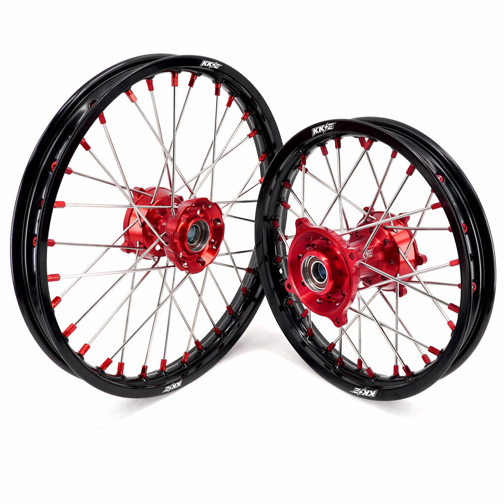 KKE 17"*1.4/14"*1.6 Small Kid's Wheels For KTM SX 85 GAS GAS MC85 2021-2024 Red Nipples KKE Racing