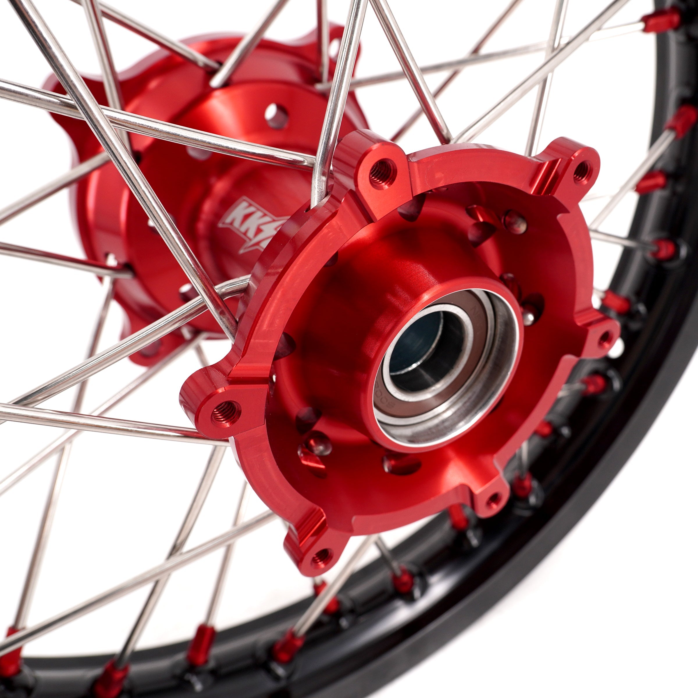 KKE 17"*1.4/14"*1.6 Small Kid's Wheels For KTM SX 85 GAS GAS MC85 2021-2024 Red Nipples KKE Racing