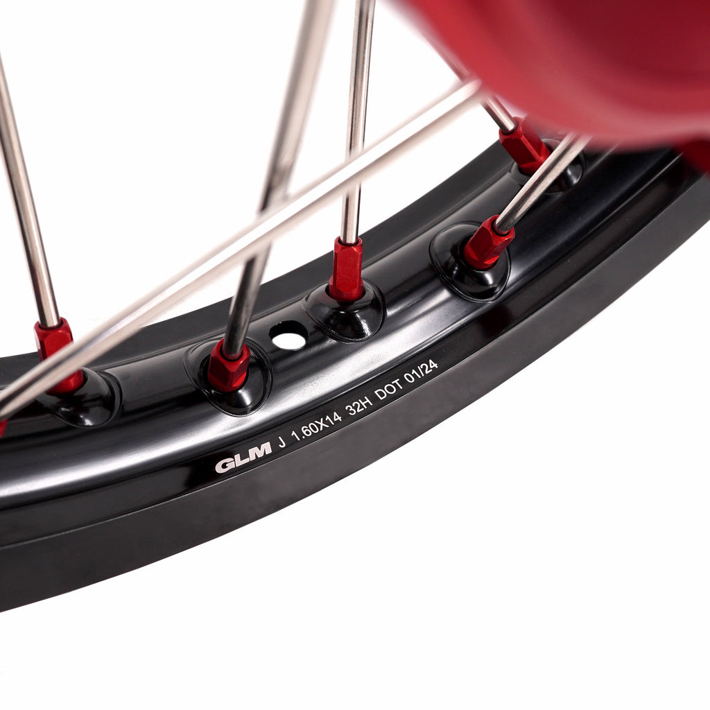 KKE 17"*1.4/14"*1.6 Small Kid's Wheels For KTM SX 85 GAS GAS MC85 2021-2024 Red Nipples KKE Racing