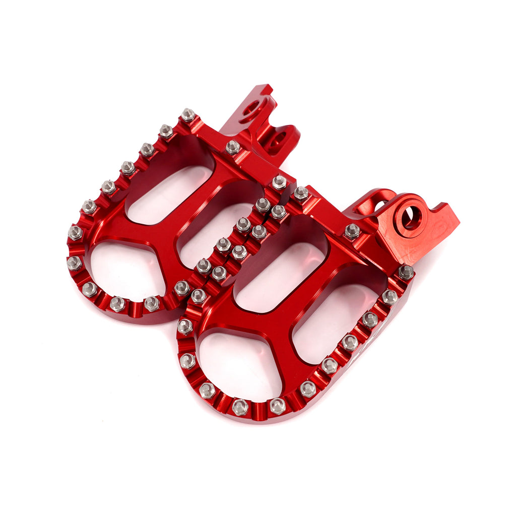 KKE Footpegs Billet Foot Rest For Rawrr Mantis, Mantis X, Red and Black (Collective) KKE Racing