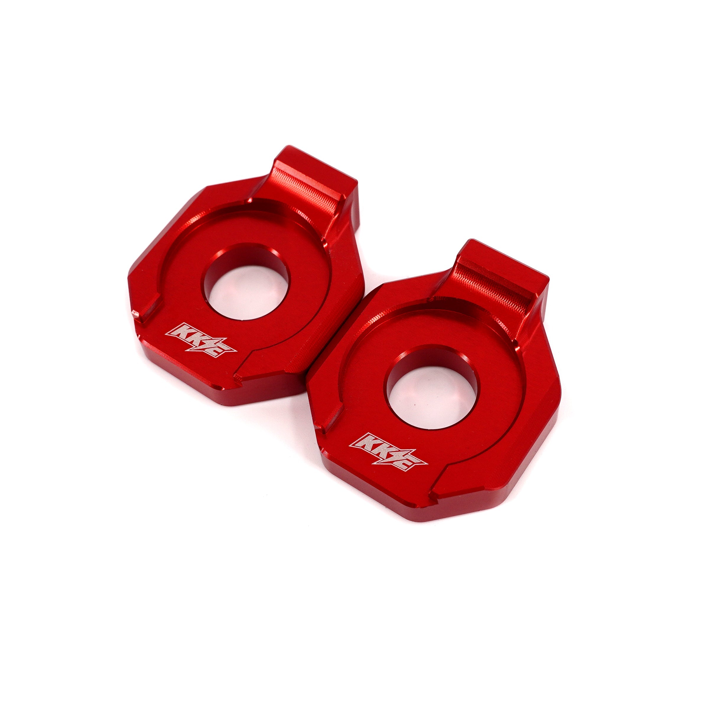 KKE Axle Chain Adjuster Blocks Fit Rawrr Mantis, Mantis X Black and Red (Collective) KKE Racing