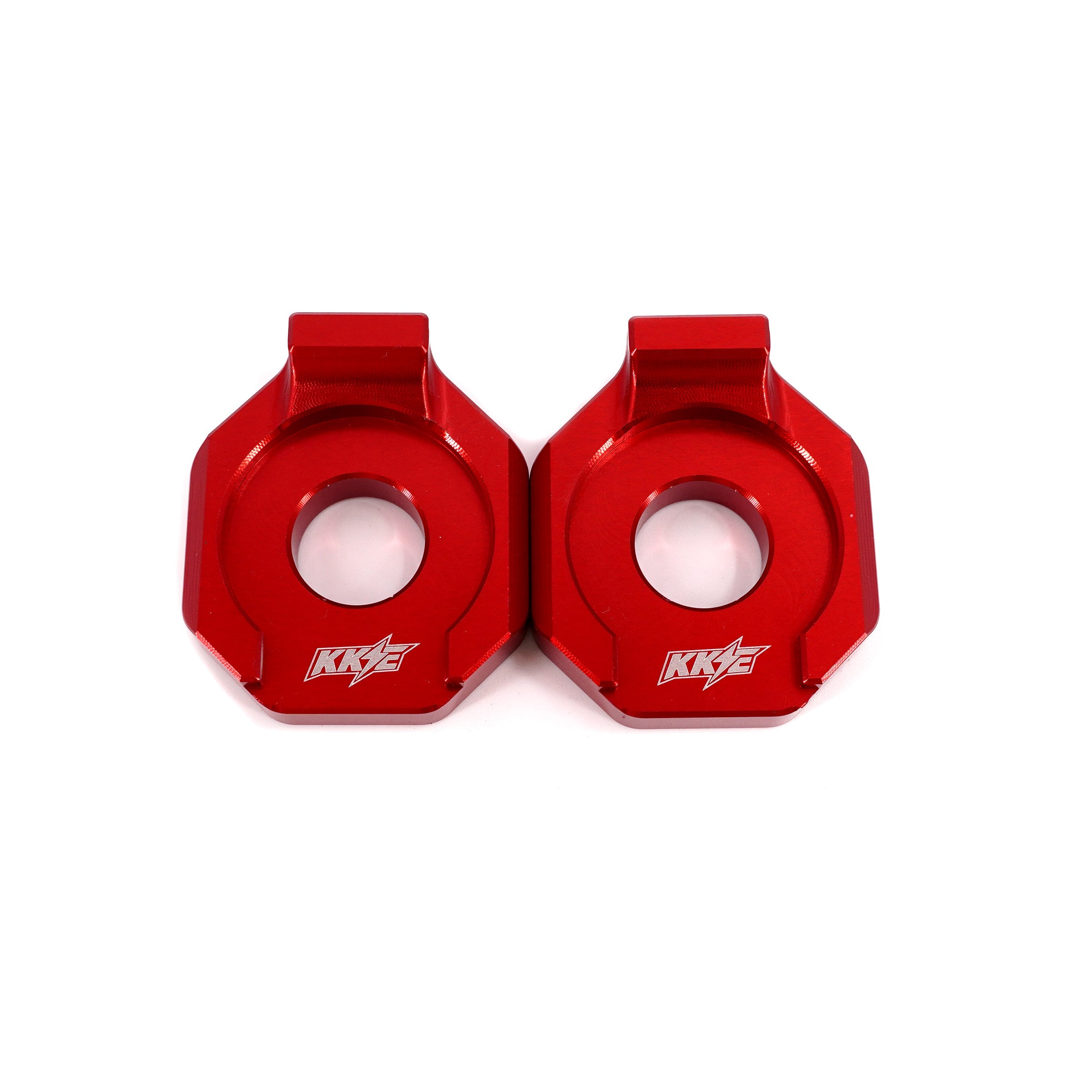 KKE Axle Chain Adjuster Blocks Fit Rawrr Mantis, Mantis X Black and Red (Collective) KKE Racing