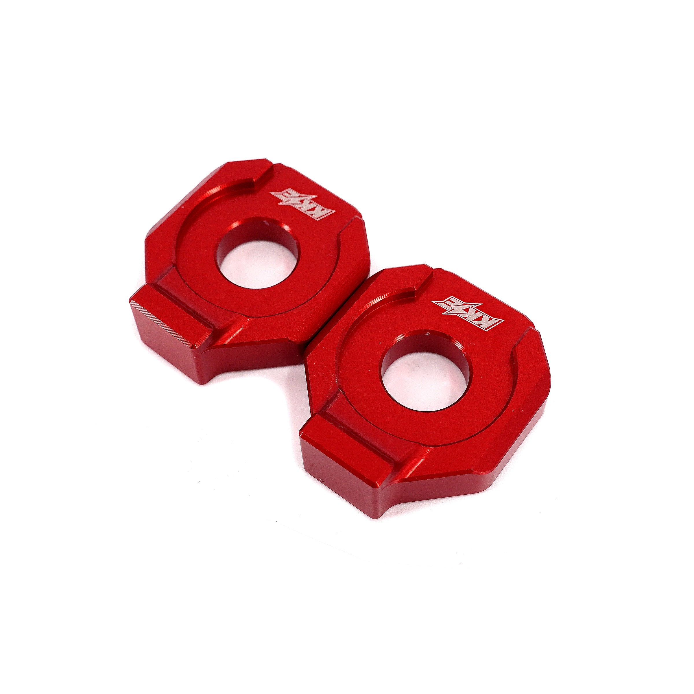 KKE Axle Chain Adjuster Blocks Fit Rawrr Mantis, Mantis X Black and Red (Collective) KKE Racing