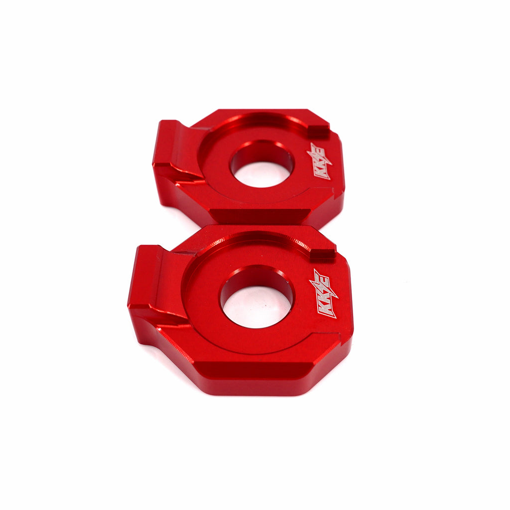 KKE Axle Chain Adjuster Blocks Fit Rawrr Mantis, Mantis X Black and Red (Collective) KKE Racing
