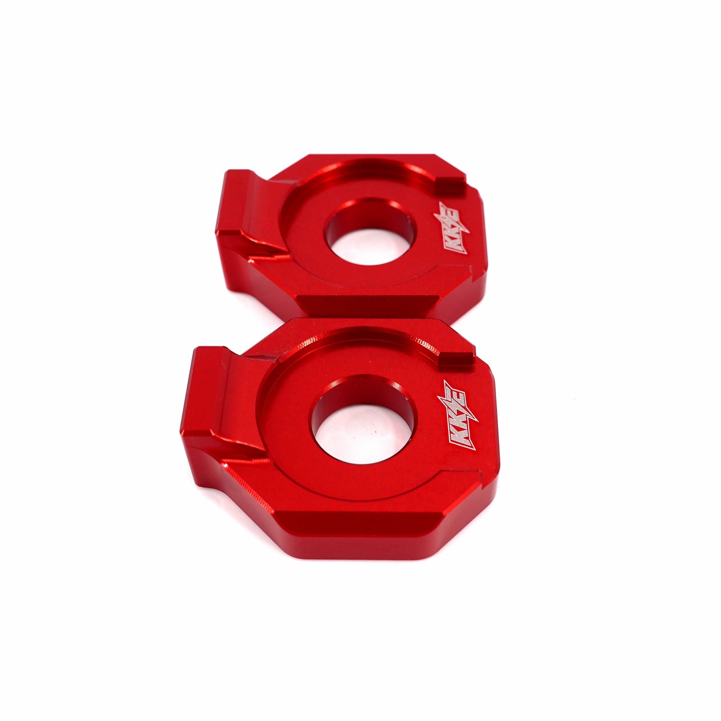 KKE Axle Chain Adjuster Blocks Fit Rawrr Mantis, Mantis X Black and Red (Collective) KKE Racing