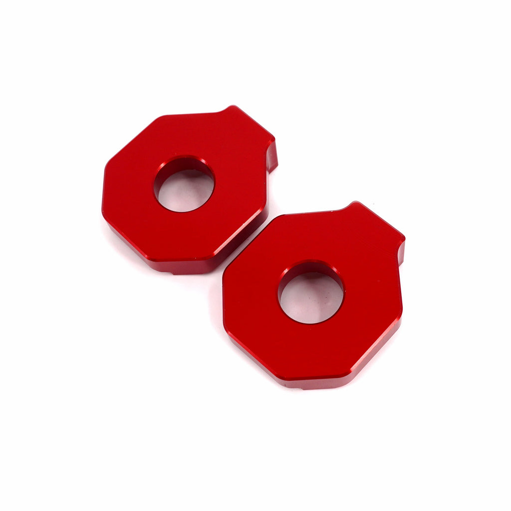 KKE Axle Chain Adjuster Blocks Fit Rawrr Mantis, Mantis X Black and Red (Collective) KKE Racing