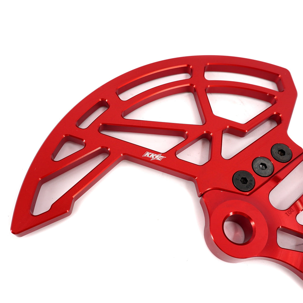 KKE Aluminum Rear Brake Disc Guard Fit Rawrr Mantis, Mantis X Red and Black (Collective) KKE Racing