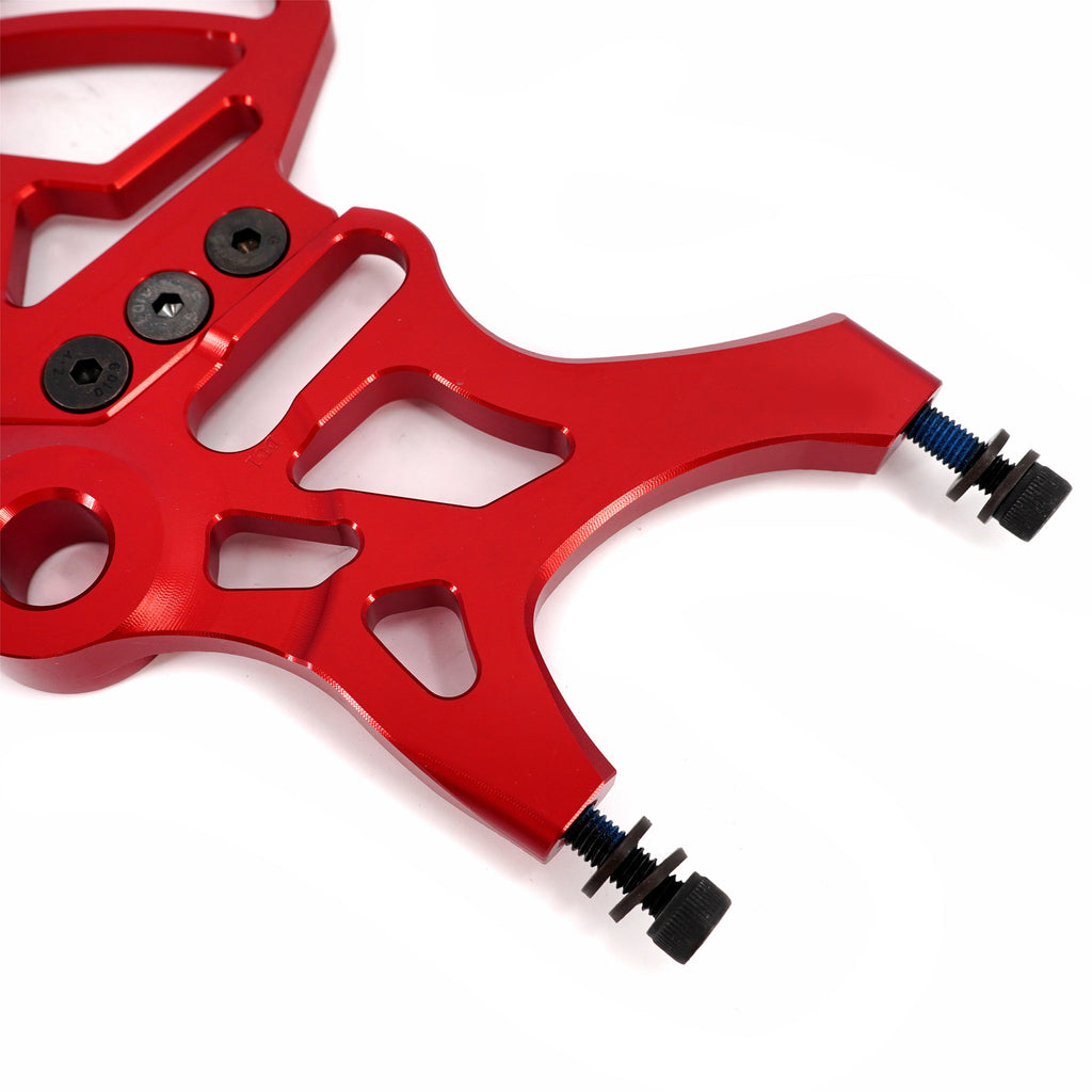 KKE Aluminum Rear Brake Disc Guard Fit Rawrr Mantis, Mantis X Red and Black (Collective) KKE Racing