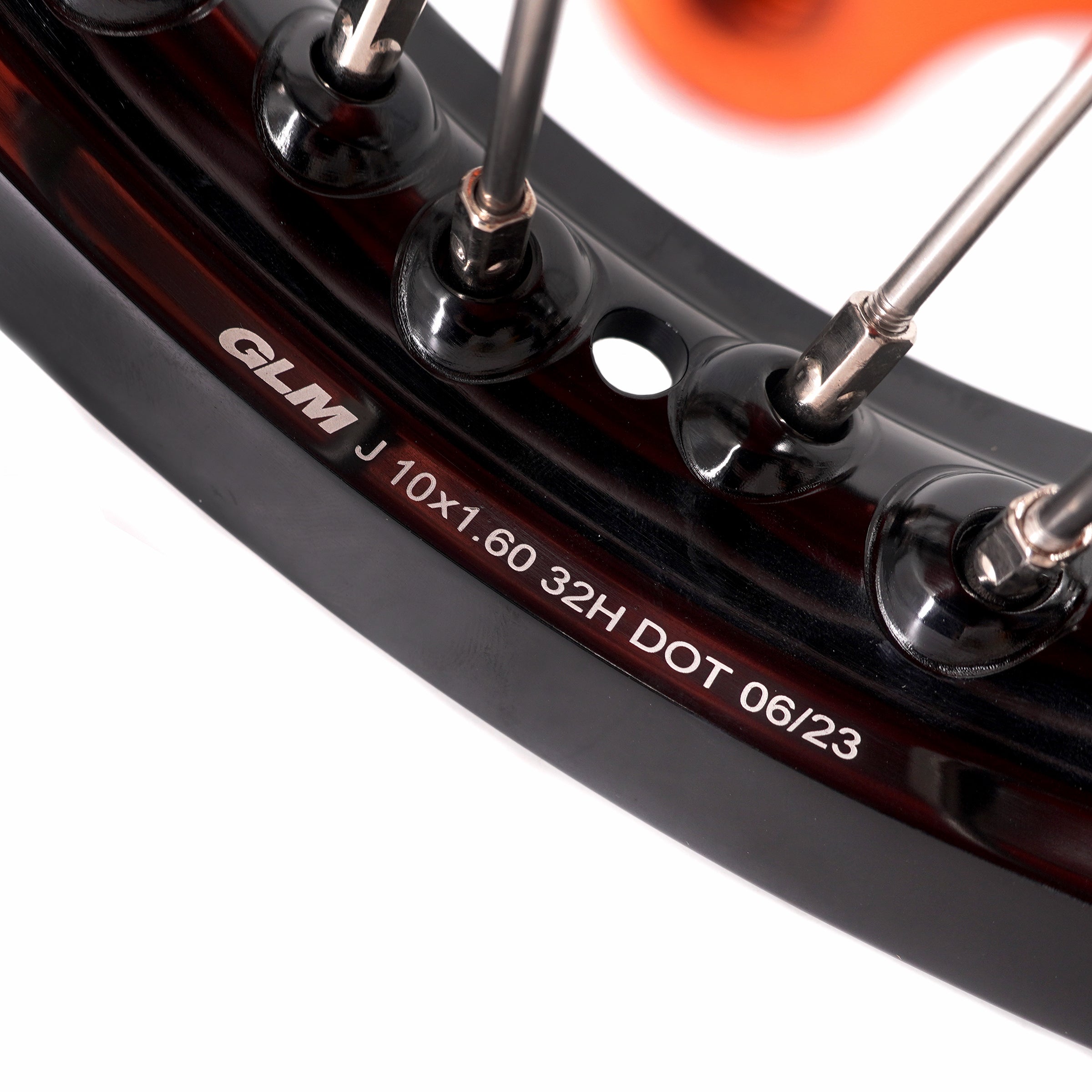 KKE 10/10 Small Kid's Wheels For KTM SX50 2014-2023 Mini Dirtbikes Orange Hub KKE Racing