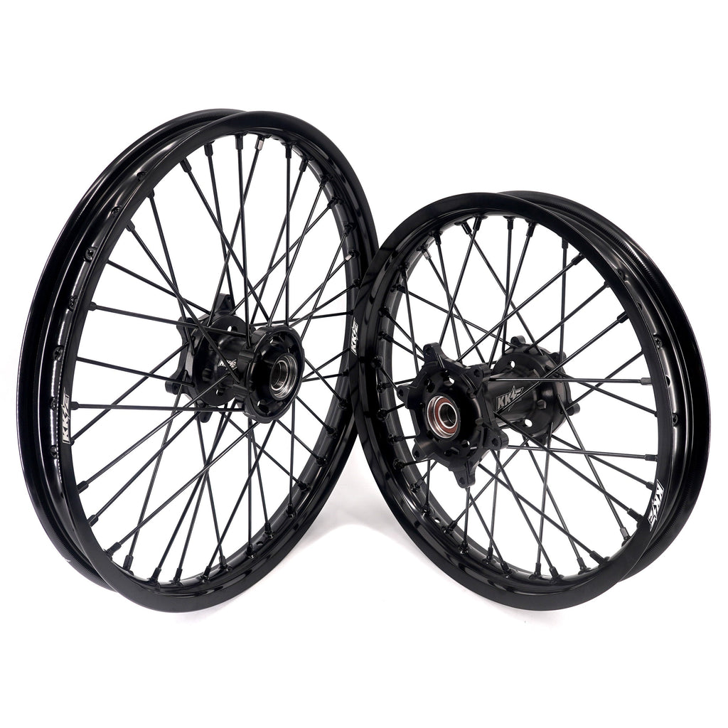 KKE Enduro 1.6*21" & 2.15*18" CNC Hub Electric Dirtbike Alloy Wheels Rims Fit STARK VARG MX EX All Black KKE Racing