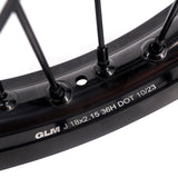 KKE Enduro 1.6*21" & 2.15*18" CNC Hub Electric Dirtbike Alloy Wheels Rims Fit STARK VARG MX EX All Black KKE Racing