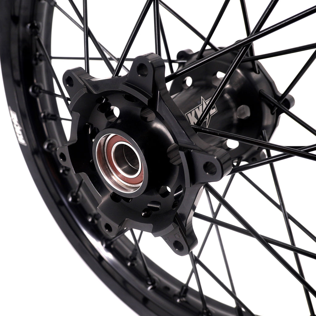 KKE Enduro 1.6*21" & 2.15*18" CNC Hub Electric Dirtbike Alloy Wheels Rims Fit STARK VARG MX EX All Black KKE Racing