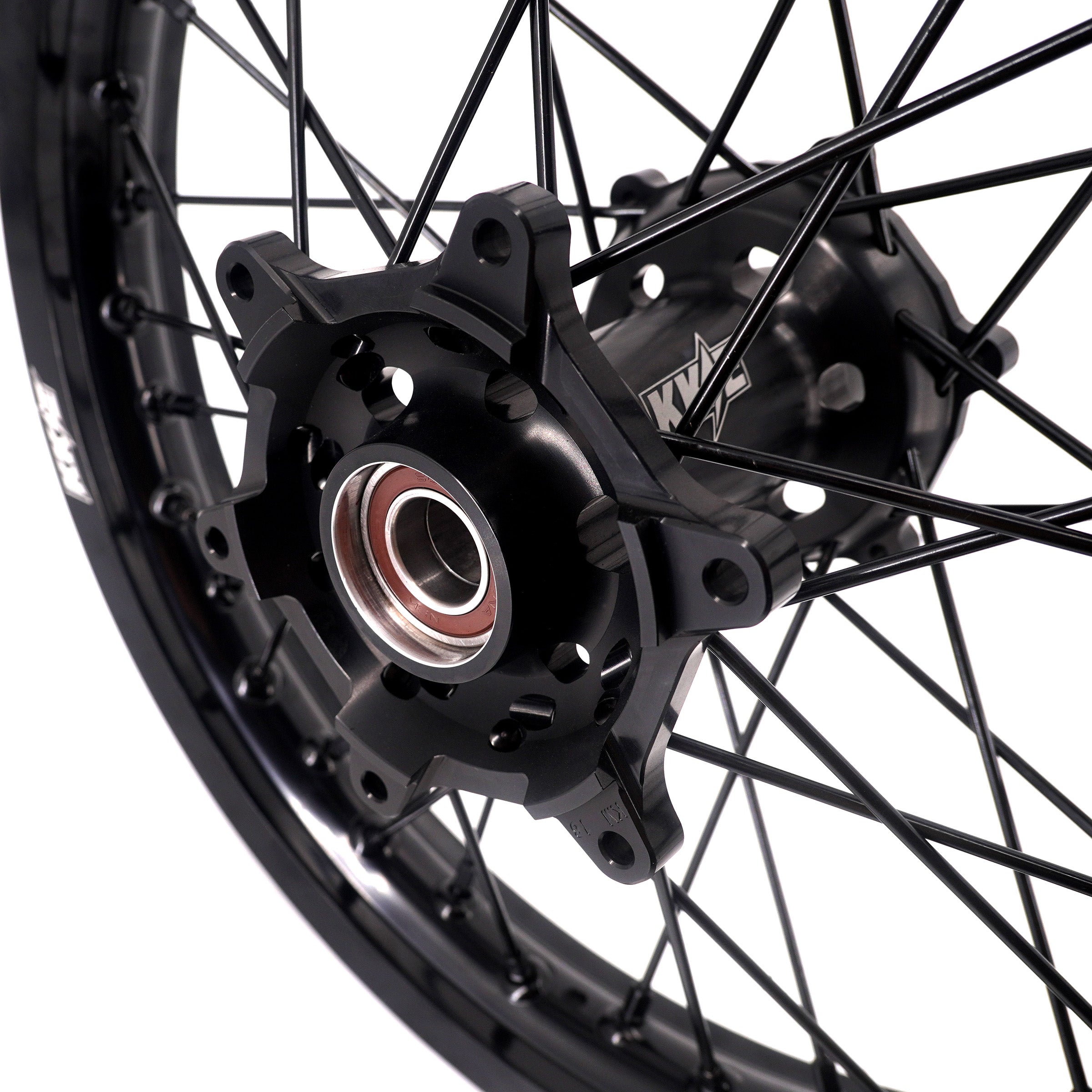 KKE Enduro 1.6*21" & 2.15*18" CNC Hub Electric Dirtbike Alloy Wheels Rims Fit STARK VARG MX EX All Black KKE Racing