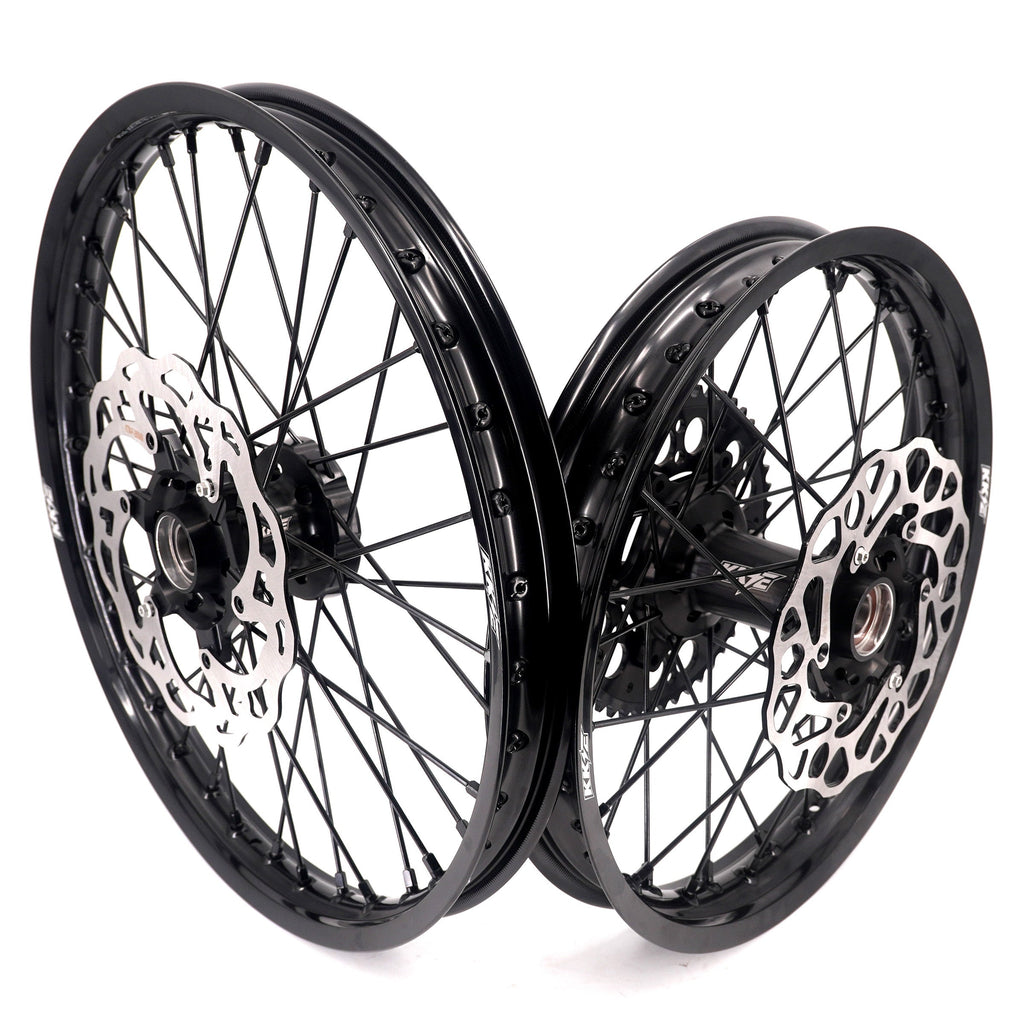 KKE Enduro 1.6*21" & 2.15*18" CNC Hub Electric Dirtbike Alloy Wheels Rims Fit STARK VARG MX EX All Black KKE Racing