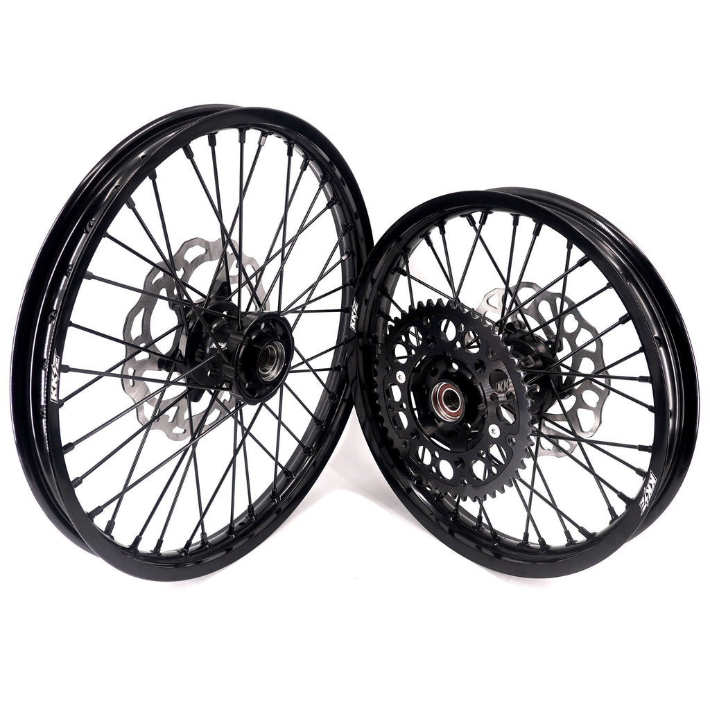 KKE Enduro 1.6*21" & 2.15*18" CNC Hub Electric Dirtbike Alloy Wheels Rims Fit STARK VARG MX EX All Black KKE Racing