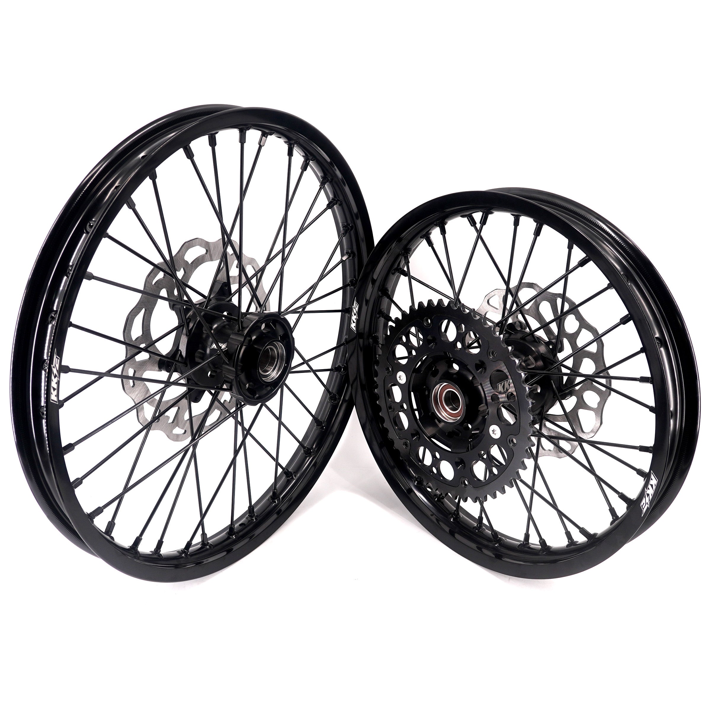 KKE Enduro 1.6*21" & 2.15*18" CNC Hub Electric Dirtbike Alloy Wheels Rims Fit STARK VARG MX EX All Black KKE Racing