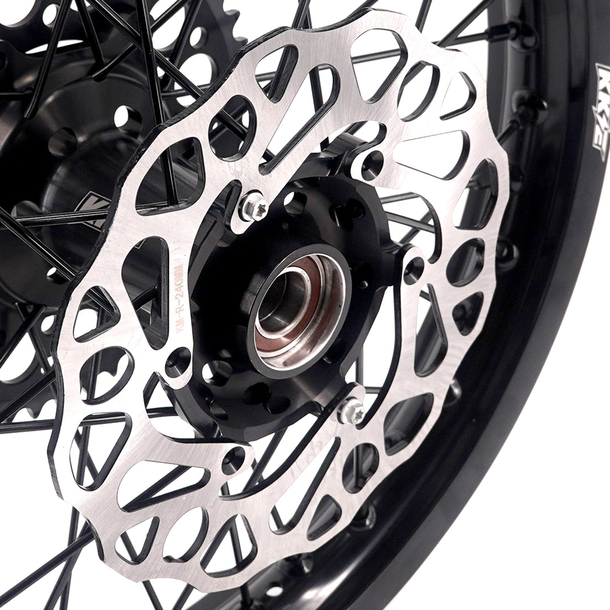 KKE Enduro 1.6*21" & 2.15*18" CNC Hub Electric Dirtbike Alloy Wheels Rims Fit STARK VARG MX EX All Black KKE Racing